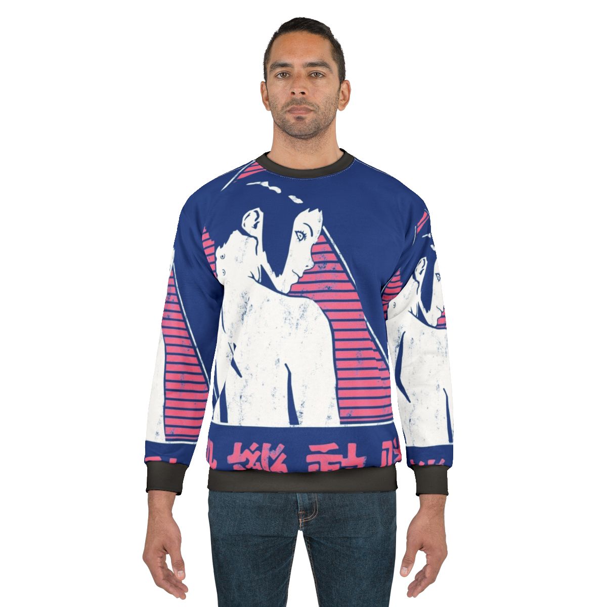 Vintage cyberpunk 'Ghost in the Shell' pink sweatshirt