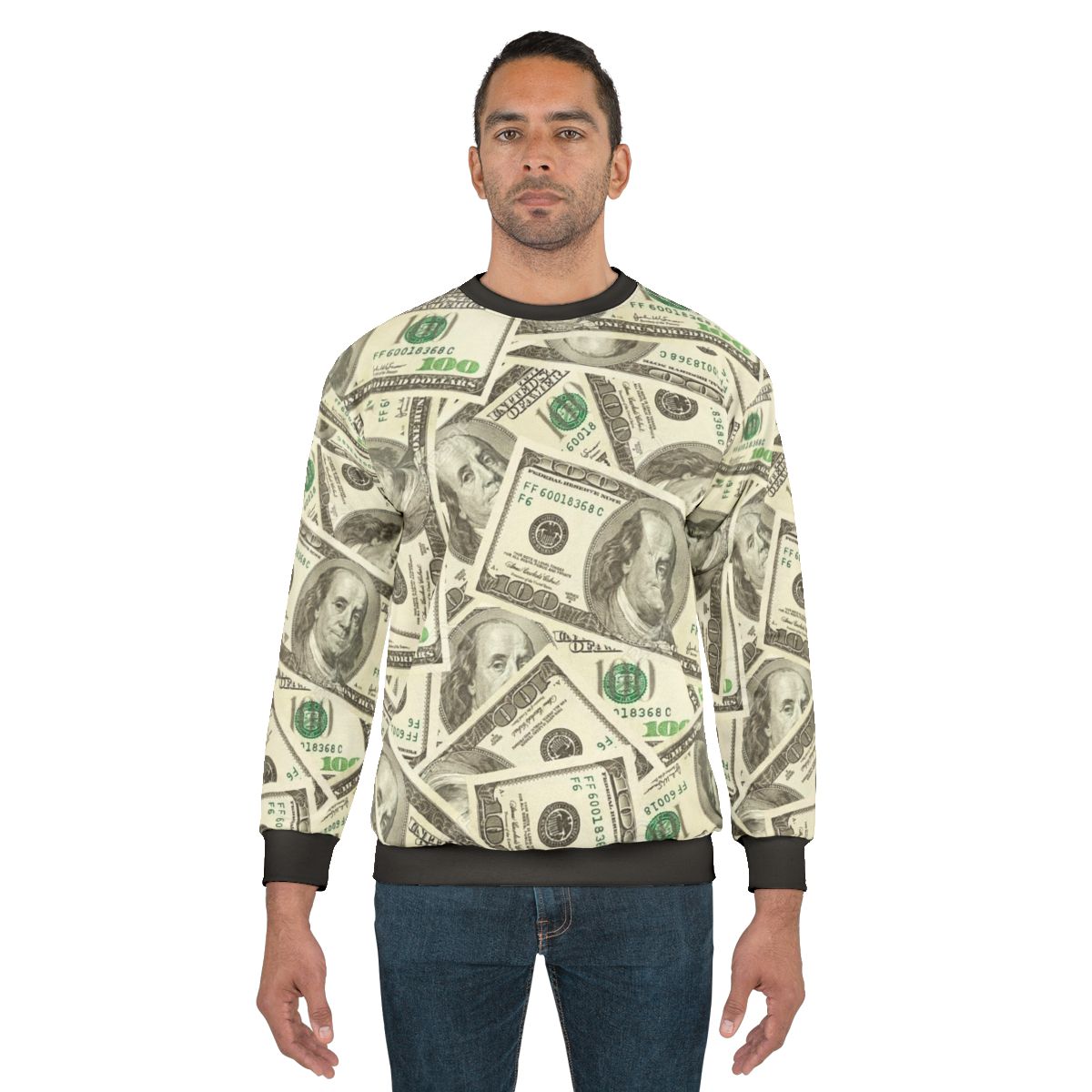 100 Dollar Bills Graphic Sweatshirt