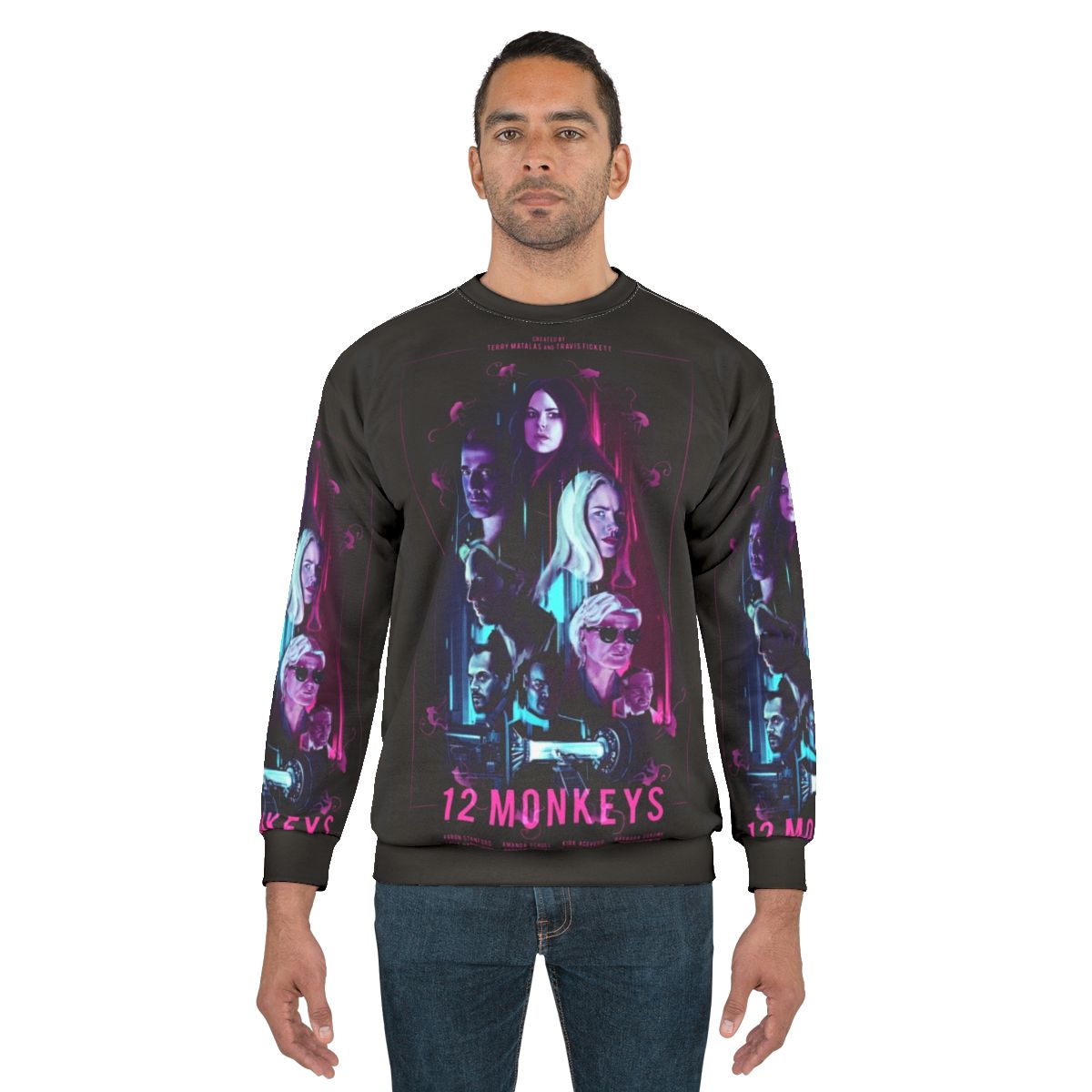 12 Monkeys Sweatshirt featuring characters from the popular sci-fi TV series