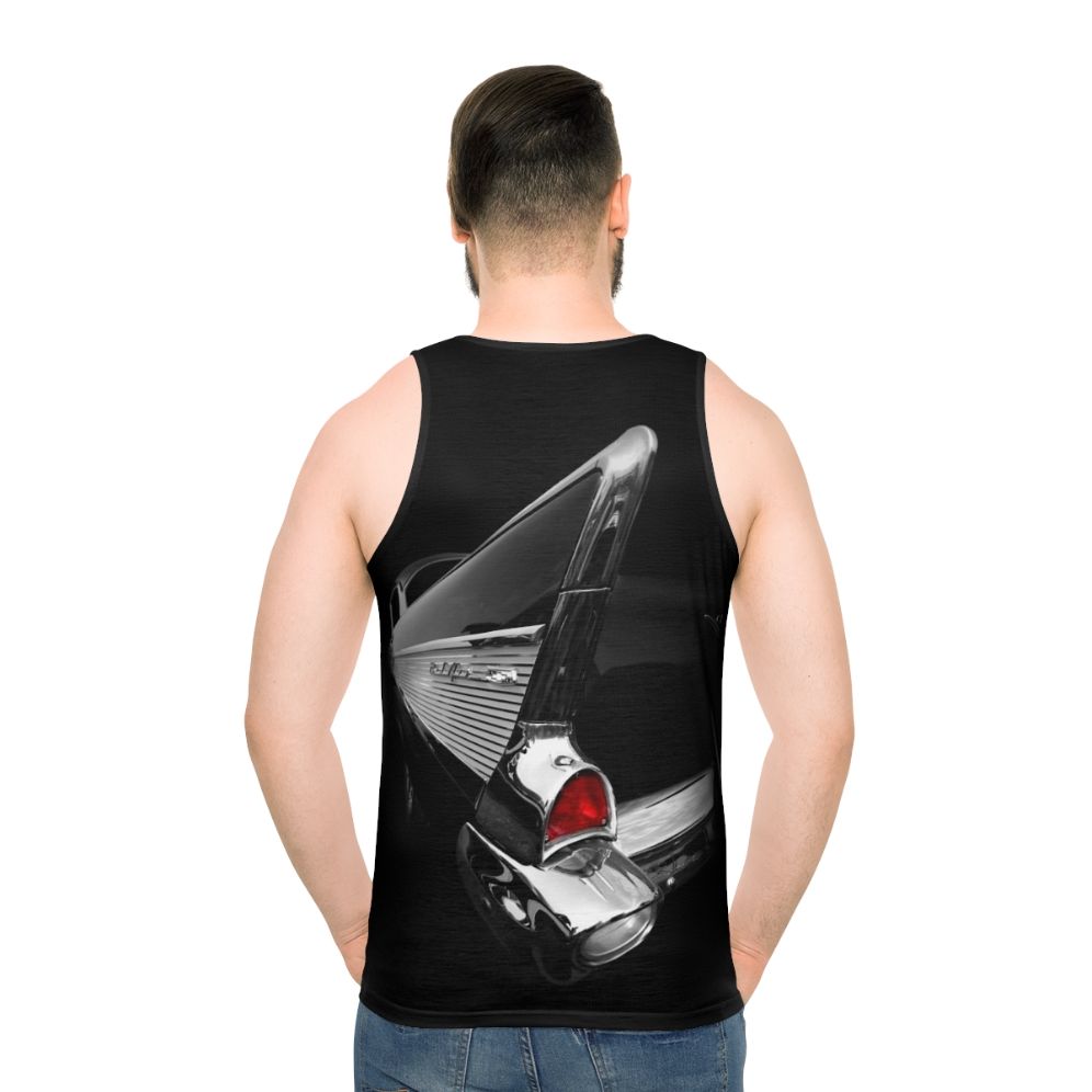 Vintage 1957 Chevy Bel Air black unisex tank top