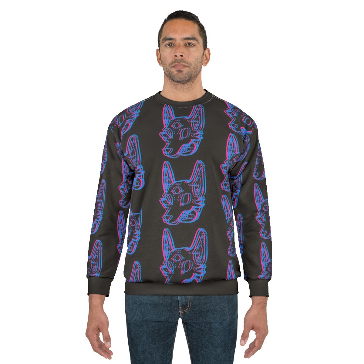 Neon Pastel 3D Space Coyote Sweatshirt
