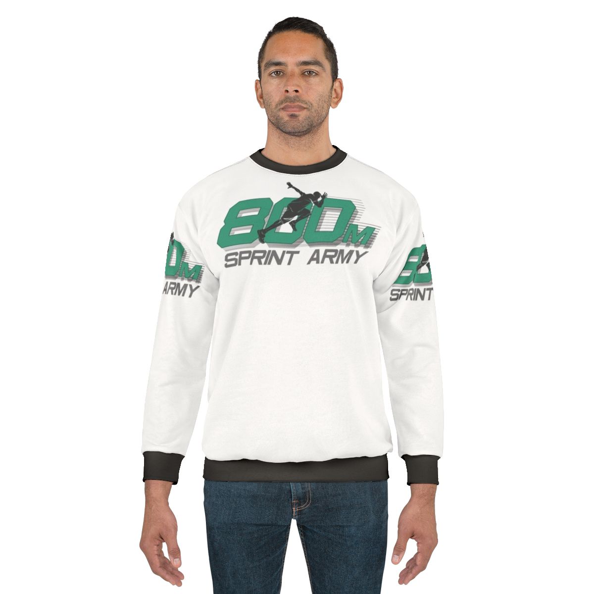 800M Sprint Track and Field Athlete Wearing Sweatshirt