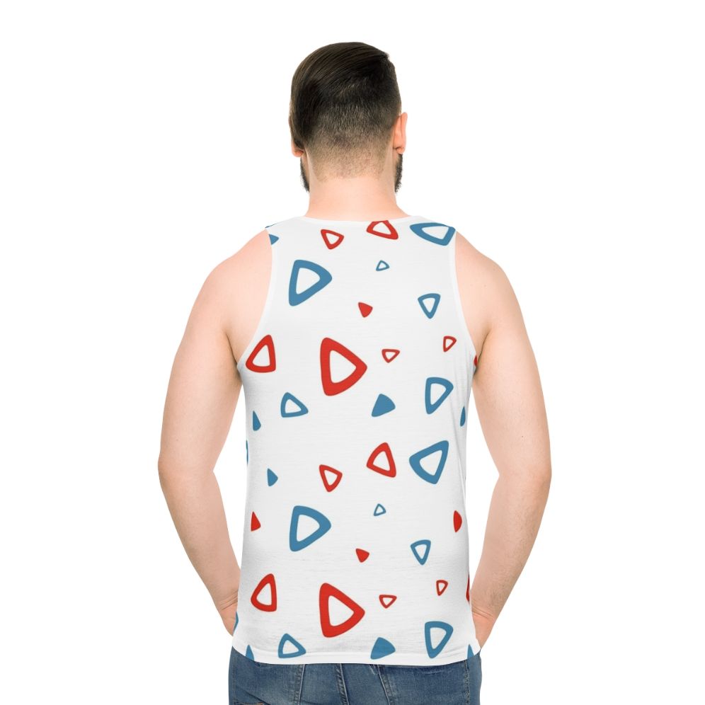 90s retro triangle pattern unisex tank top