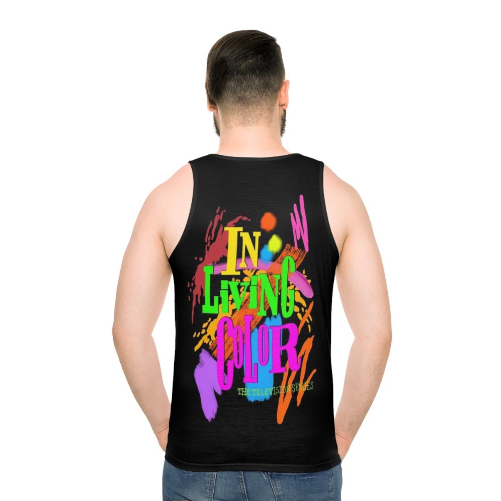 90s Unisex Tank Top with "In Living Color" Design