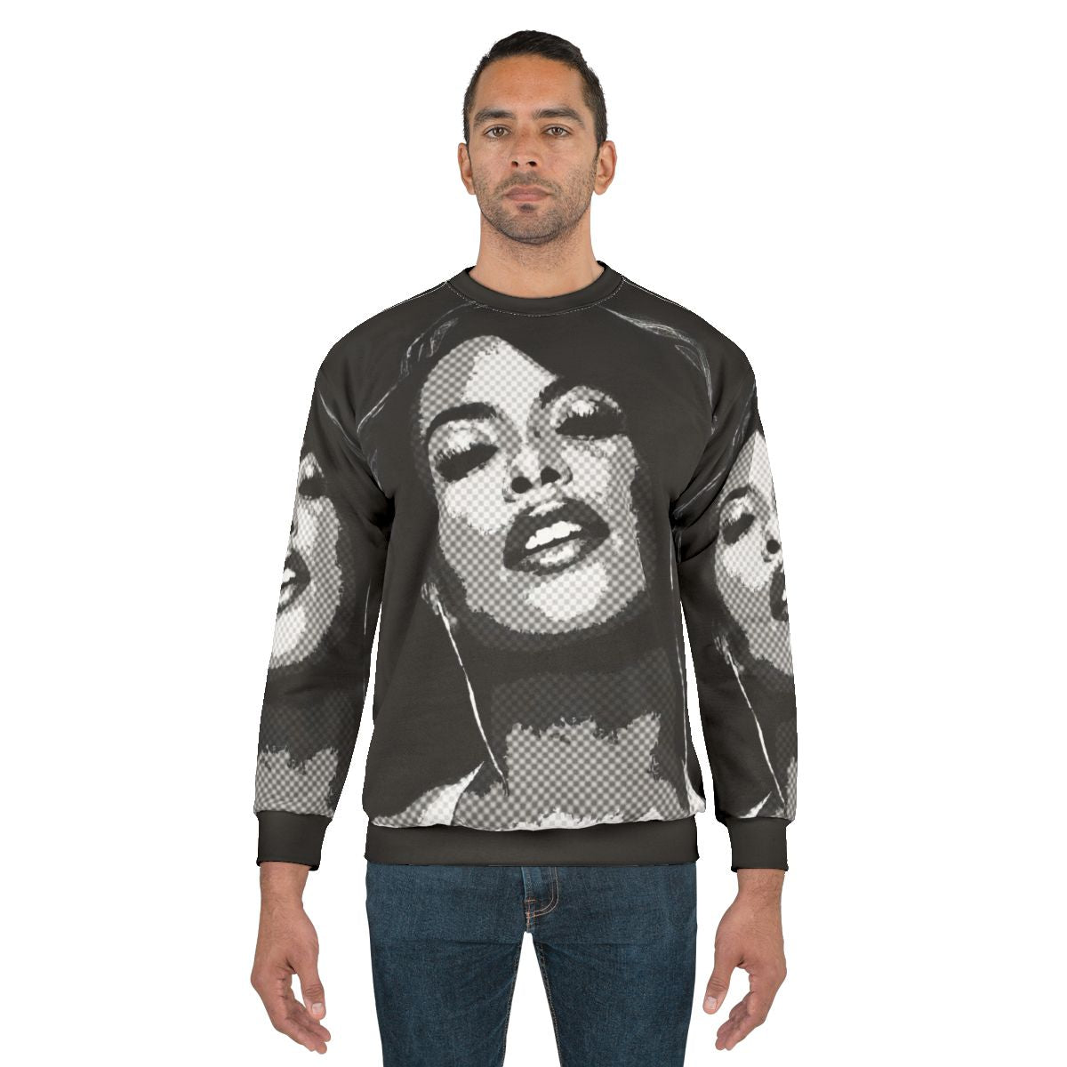 Aaliyah Vintage Newspaper Graphic Sweatshirt