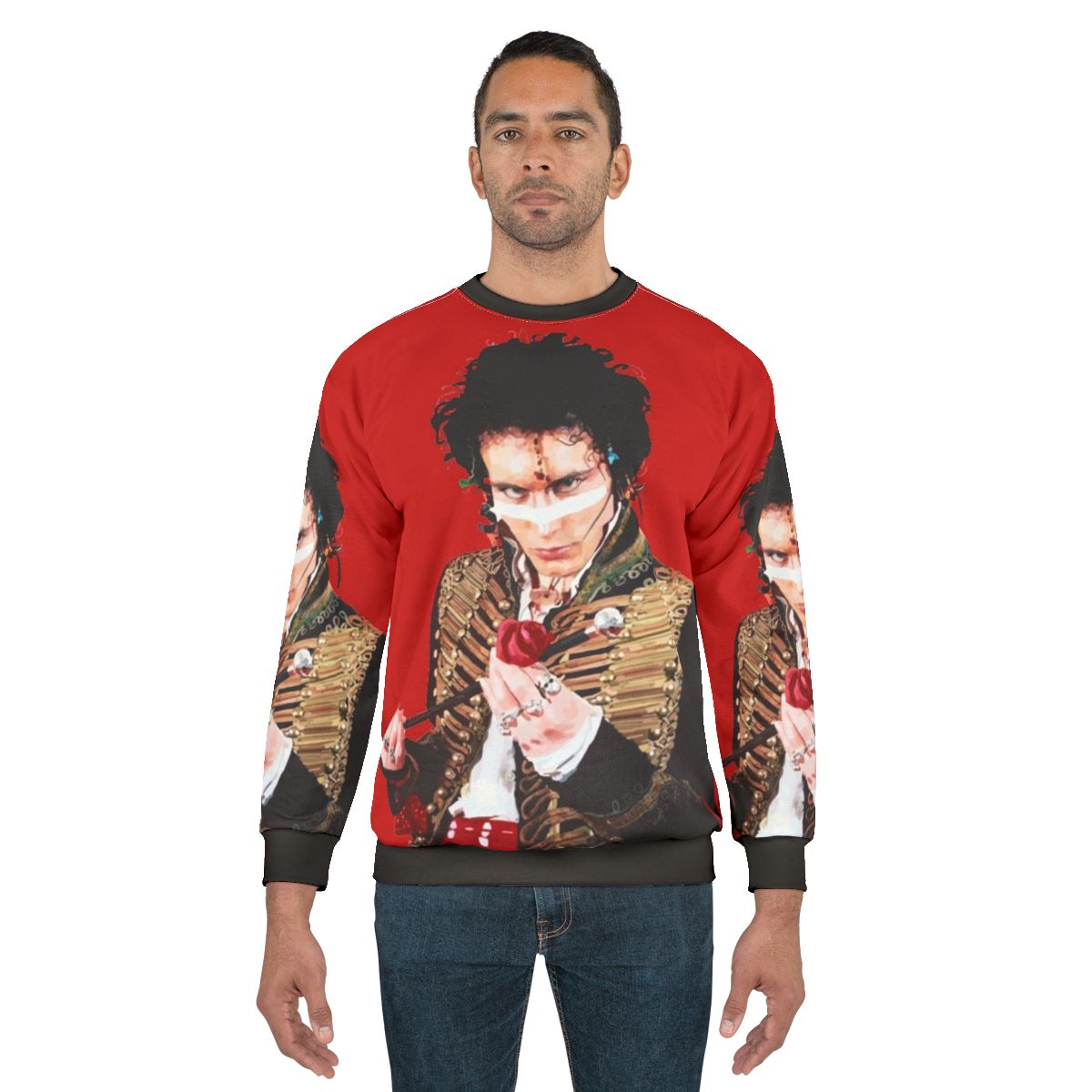 Adam Ant Inspired 80s Punk Rock Sweatshirt