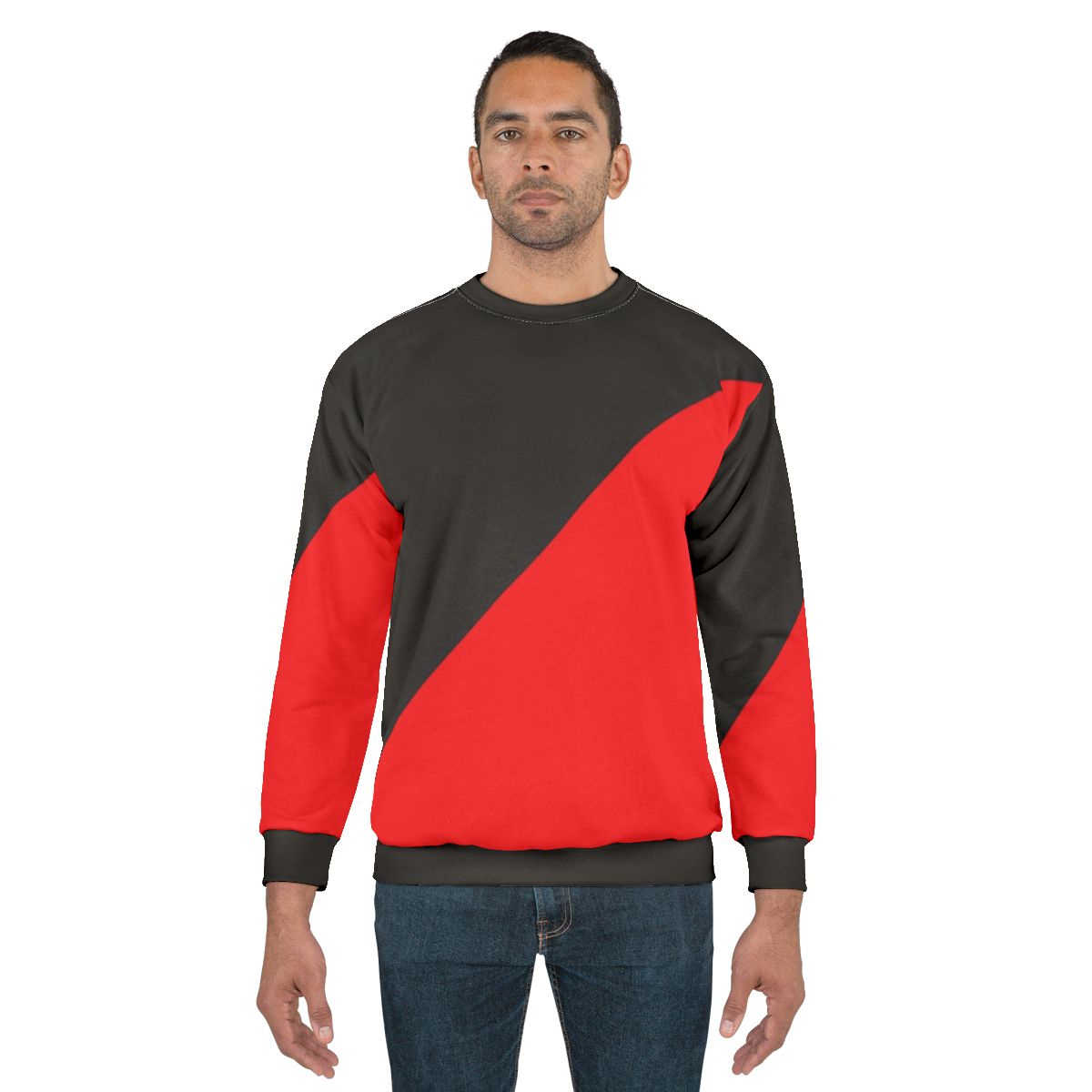 Anarcho communist black and red sweatshirt with radical political design