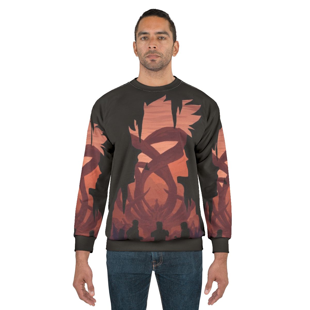 Anime manga hero sweatshirt with Naruto inspired graphic