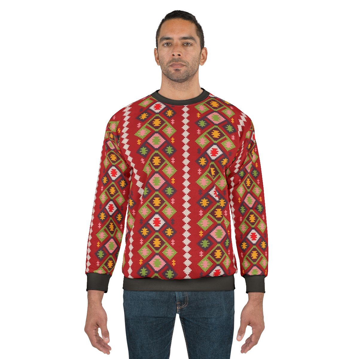 Traditional Armenian carpet pattern sweatshirt