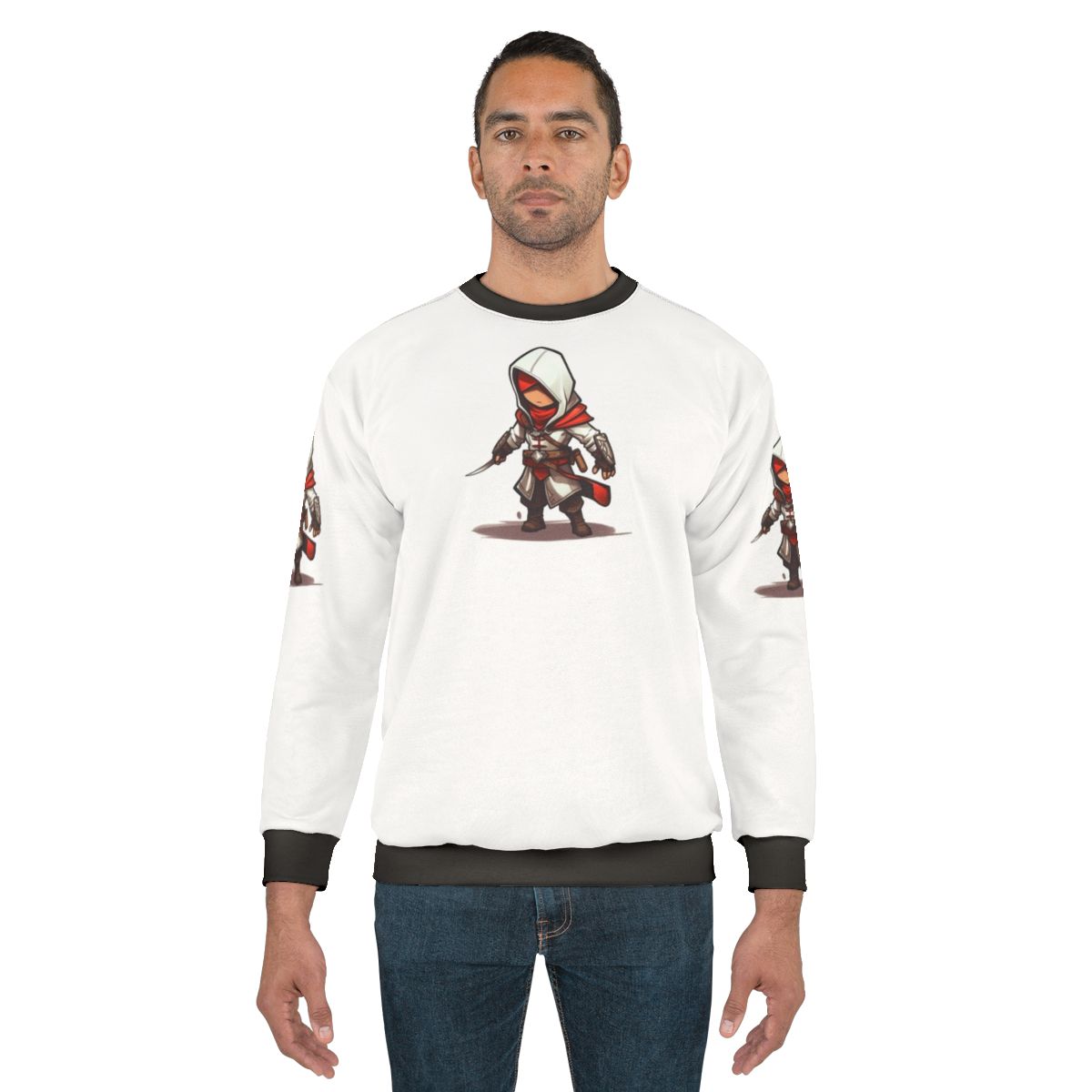 Assassins Creed Sweatshirt featuring a stylized image of an assassin boy