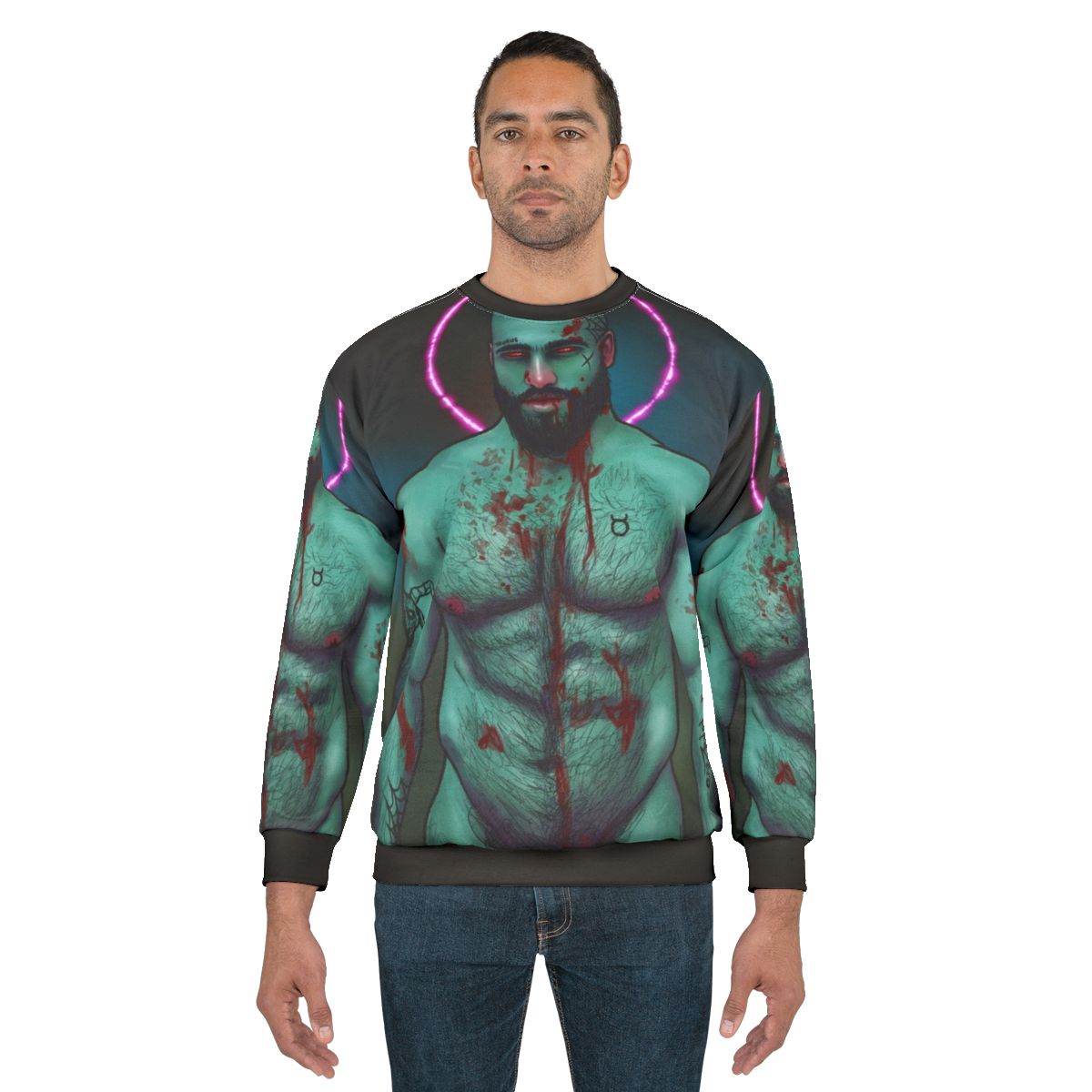 Astra Zero Dark Art LGBTQ Sweatshirt for Muscle Daddies