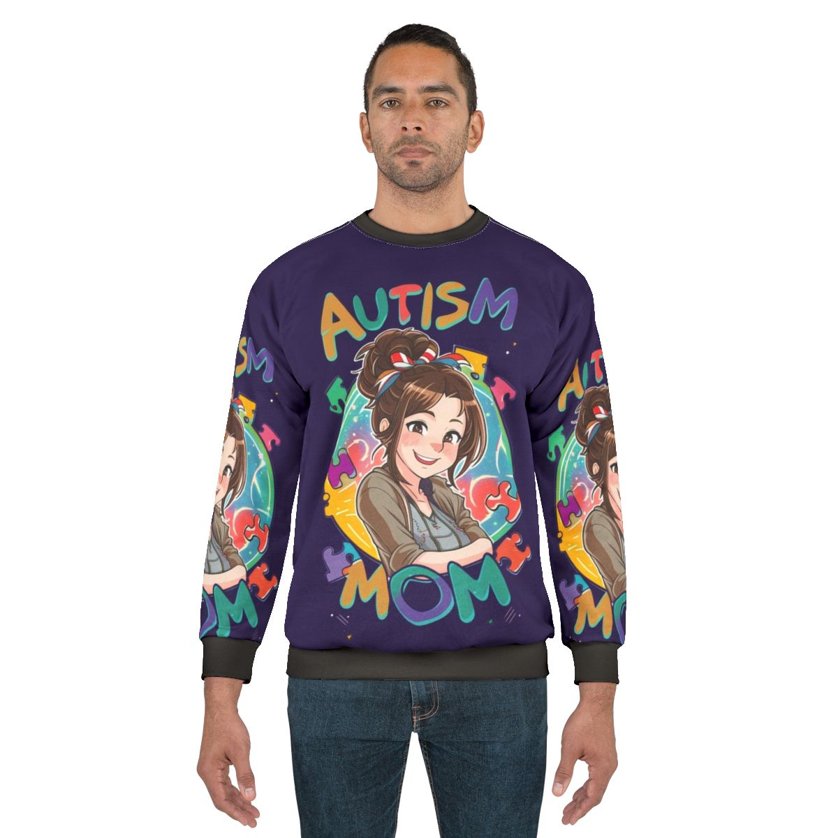 Empowered Autism Mom Sweatshirt with Superhero Design