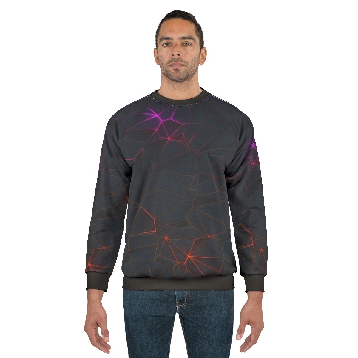 Geometric abstract polygon design sweatshirt