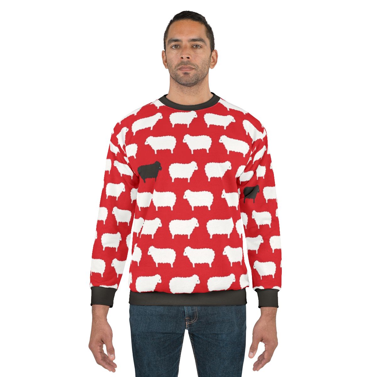Black Sheep Pattern Sweatshirt