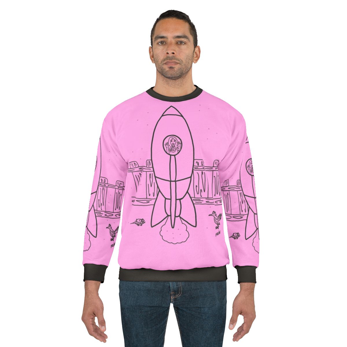 Blast Off Girls' Space Adventure Rocket Ship Sweatshirt