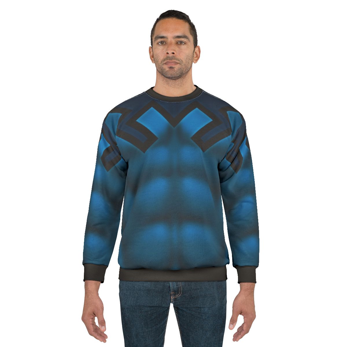 Blue Beetle superhero art sweatshirt