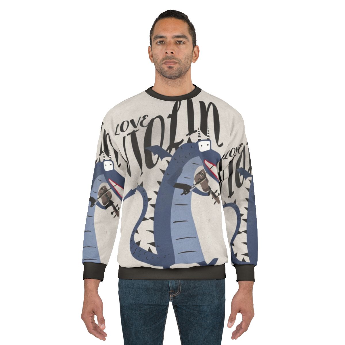 Blue Dragon Violinist Sweatshirt