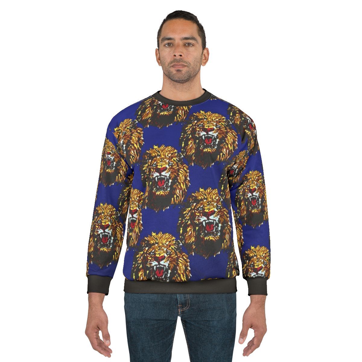 Blue Isi Agu Lion Head Sweatshirt