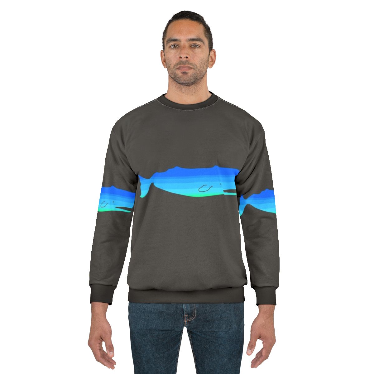 Legendary Blue Whale Sweatshirt with Iconic Ocean Animal Art