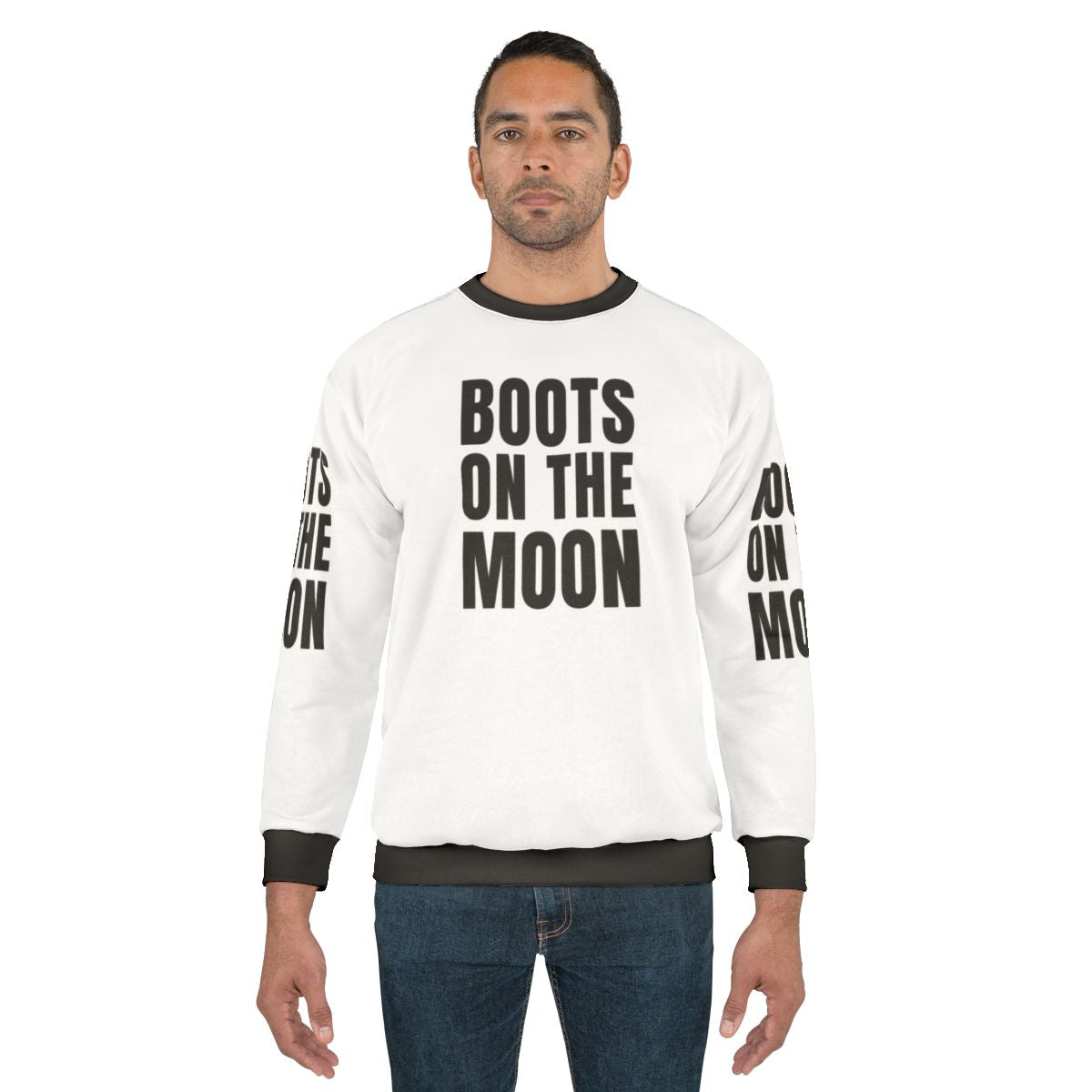 Space Force Netflix Sweatshirt with Boots on the Moon Design