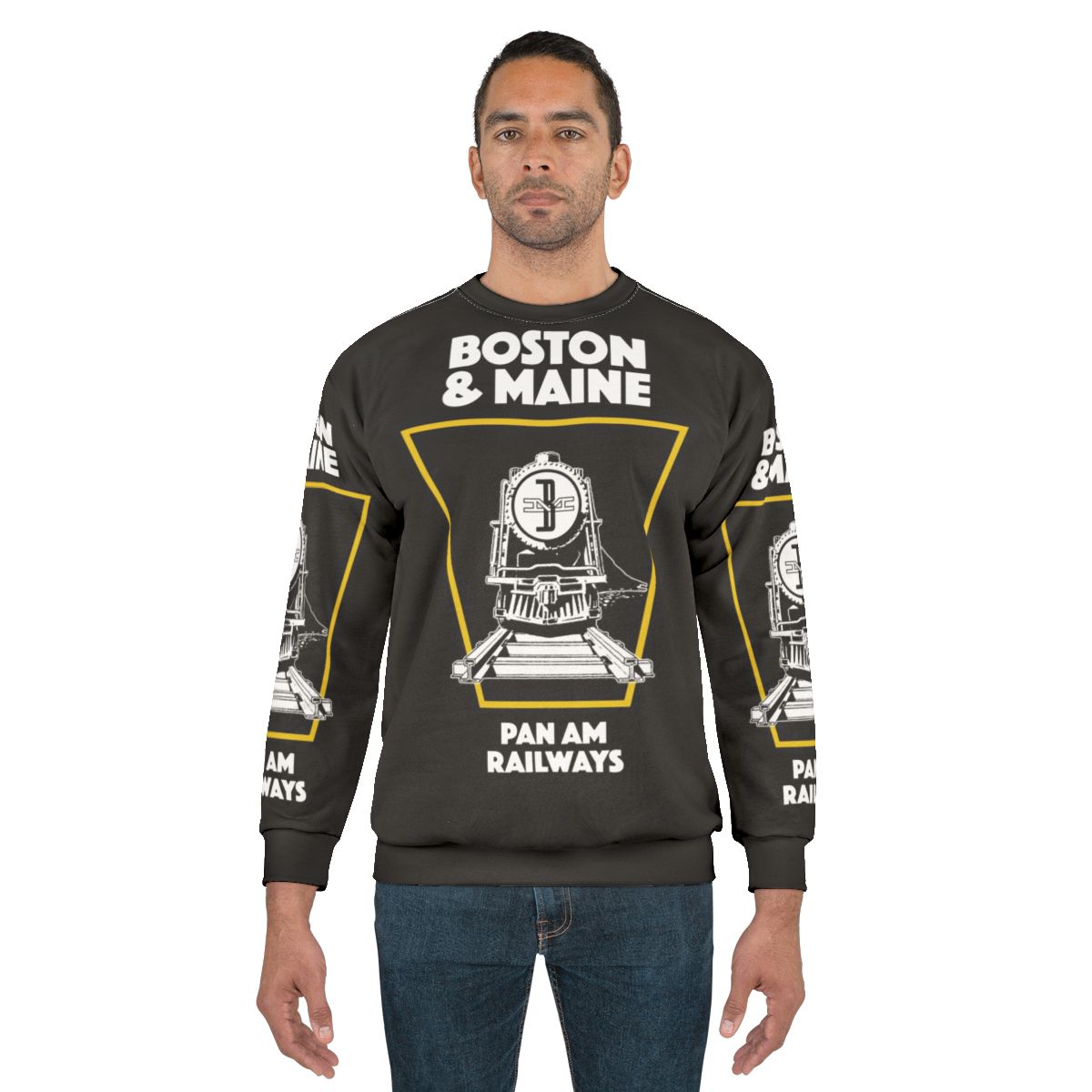 Vintage Boston Maine Train Emblem Sweatshirt