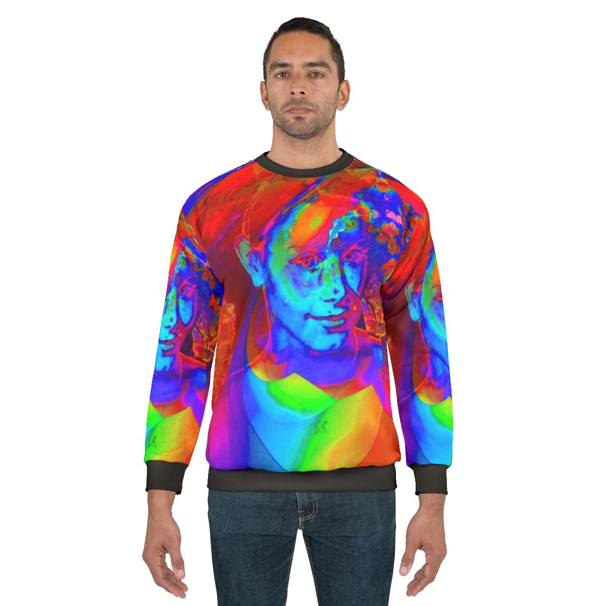 Brainstorm sweatshirt with abstract, psychedelic art design