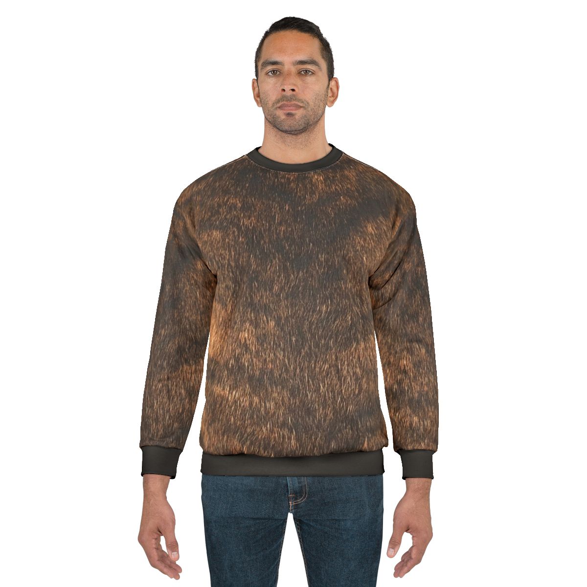 Brindle Animal Print Brown Brindle Dog Sweatshirt