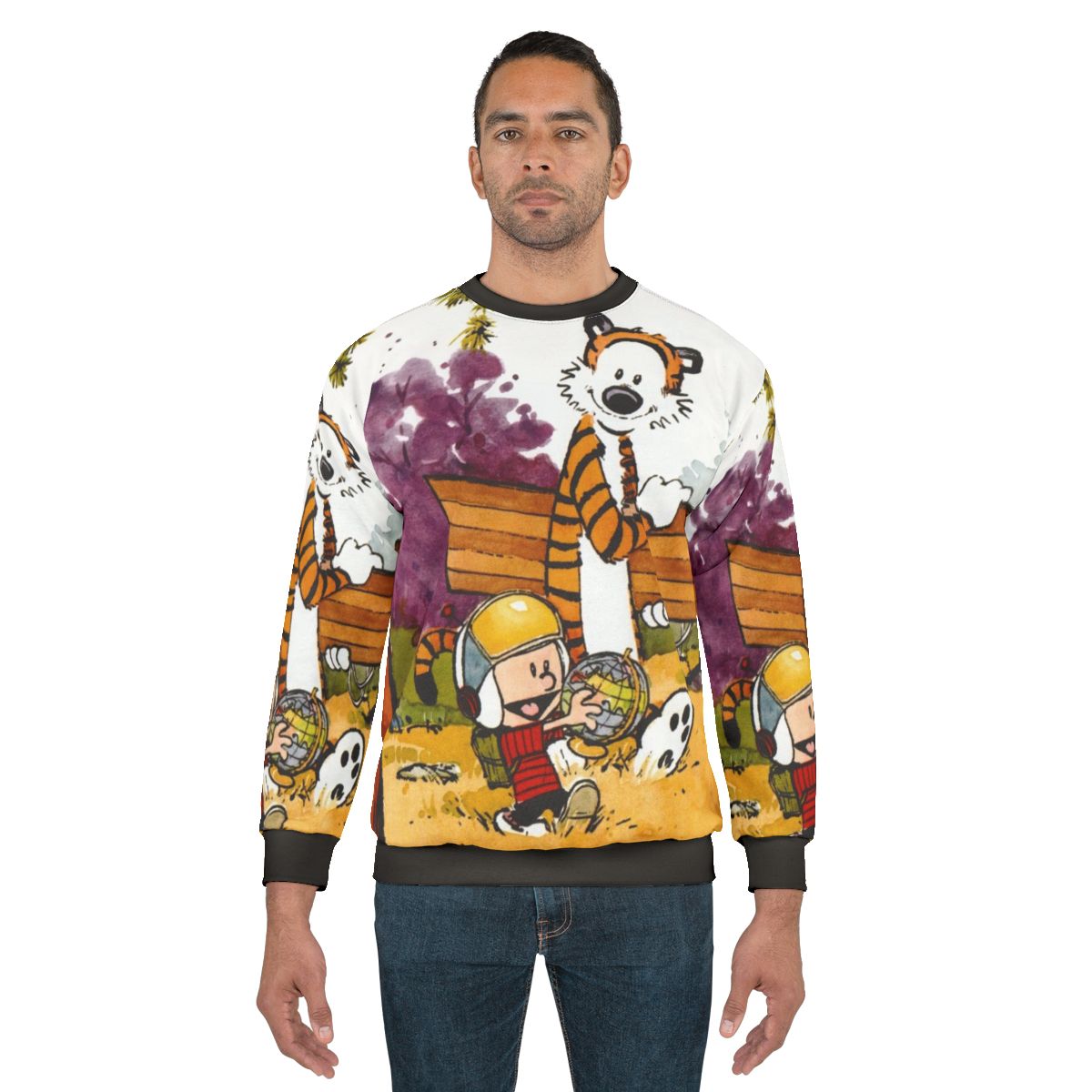 Retro Calvin and Hobbes Graphic Sweatshirt