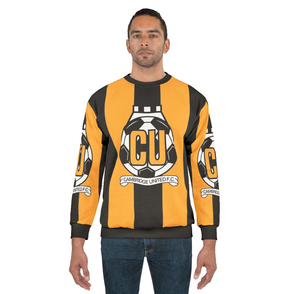 Cambridge United FC Logo Stripes Sweatshirt