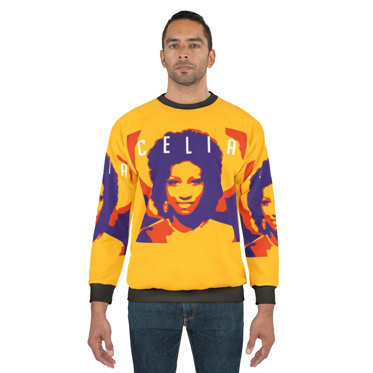 Celia Cruz-inspired latin pop art sweatshirt