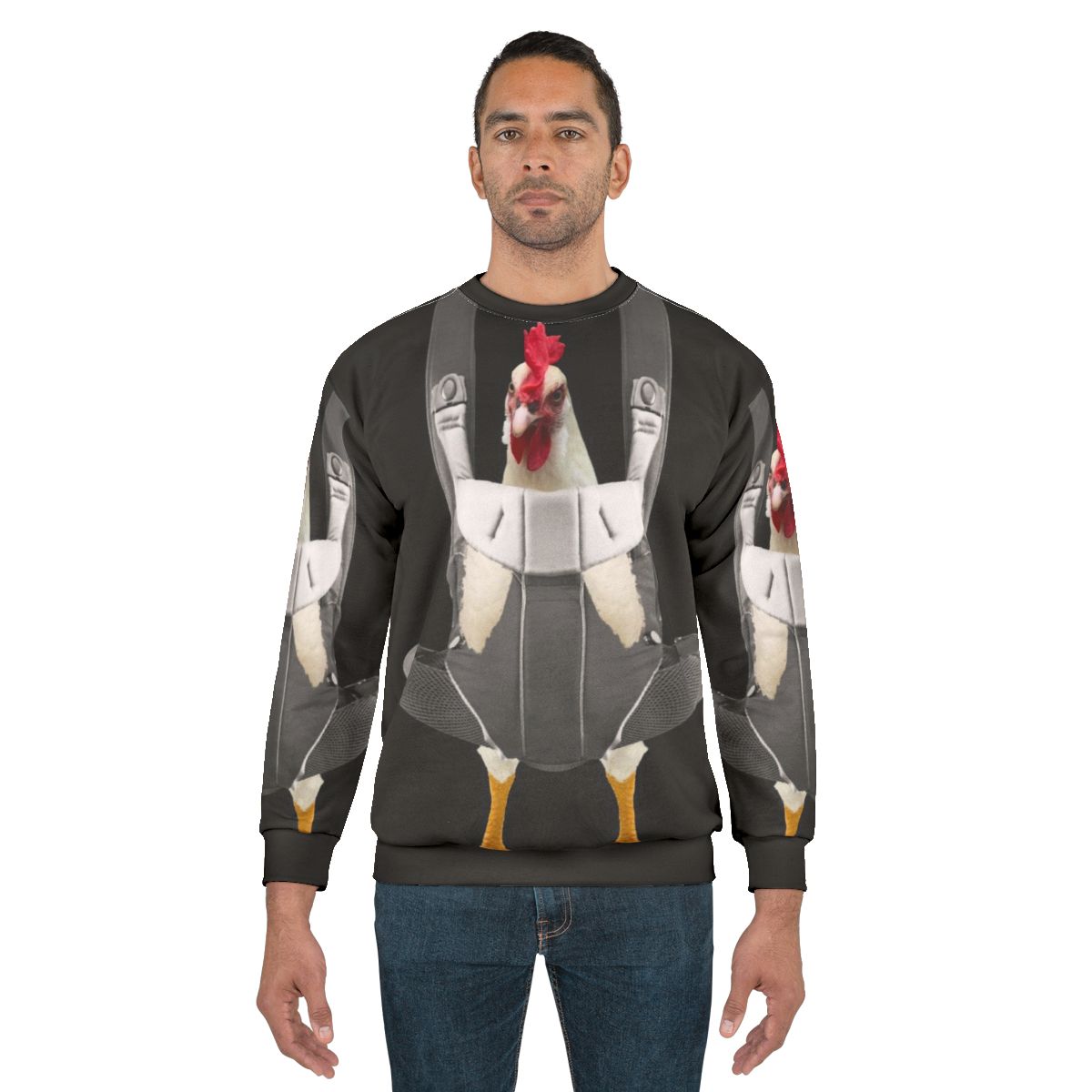 Chicken in Baby Carrier Sweatshirt