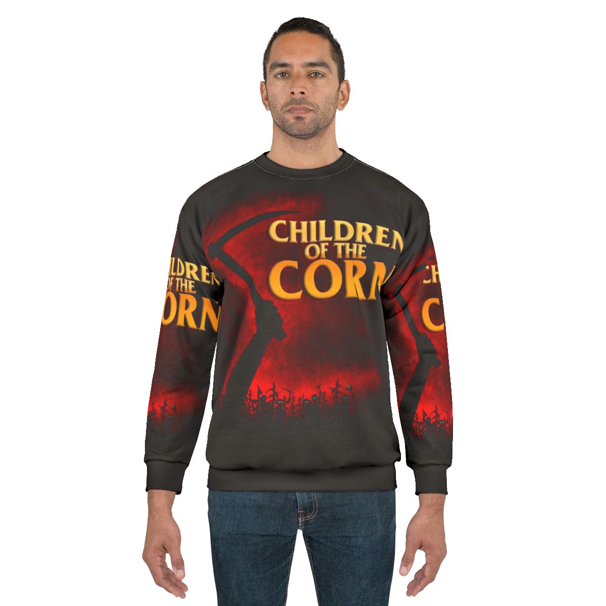 "Children of the Corn" horror movie themed sweatshirt