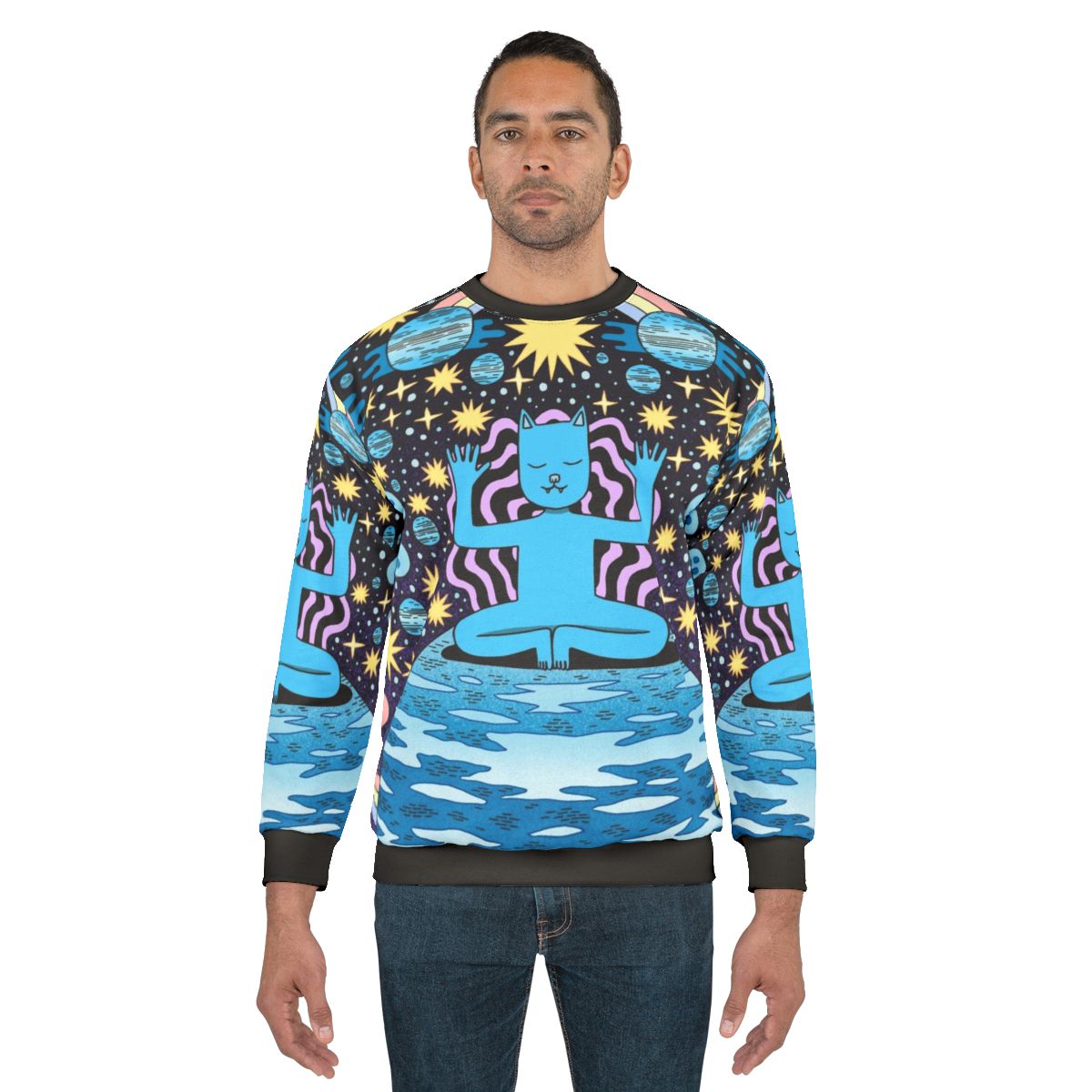 Chill Out Sweatshirt with Cosmic Galaxy Design