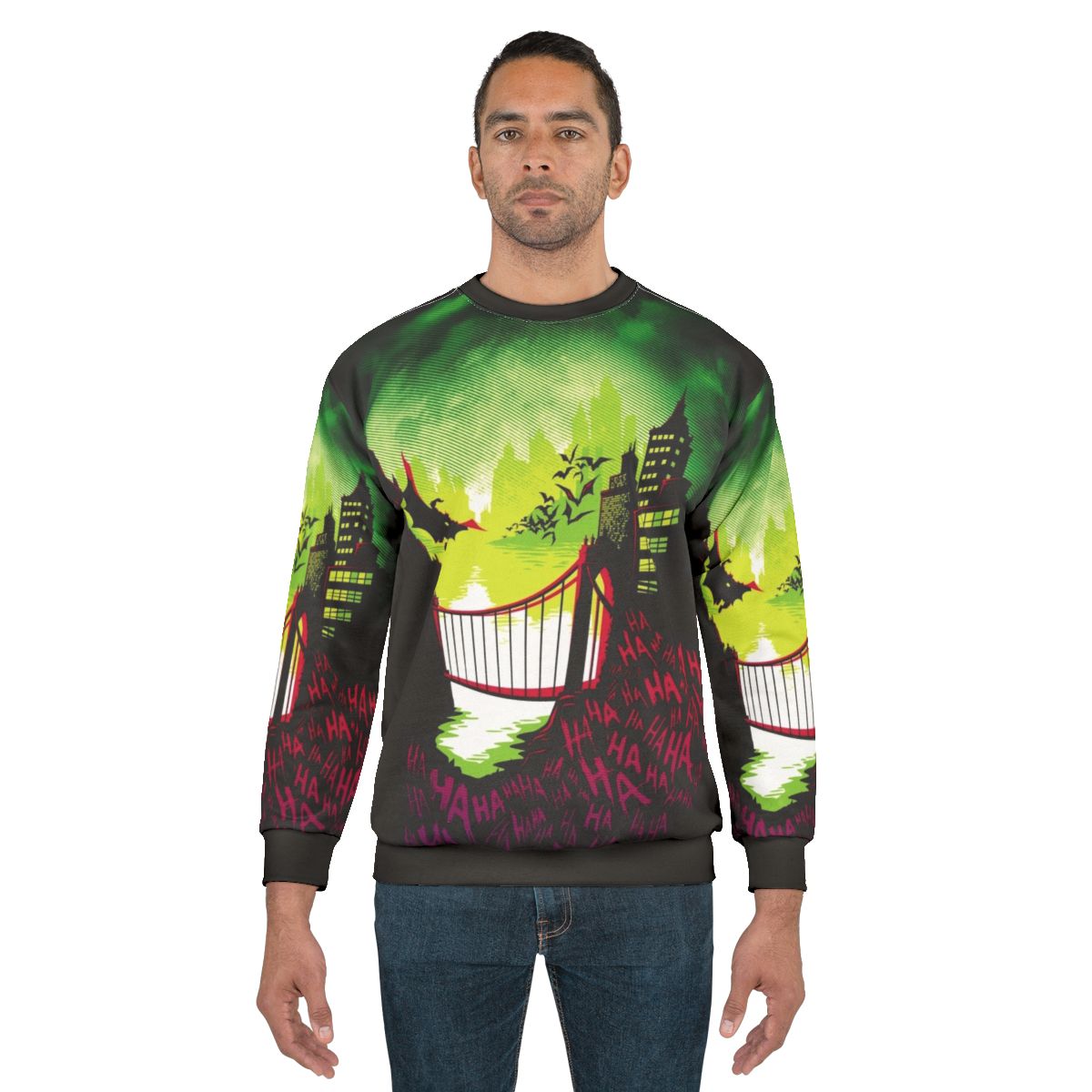 Joker 'City of Smiles' comic book themed sweatshirt