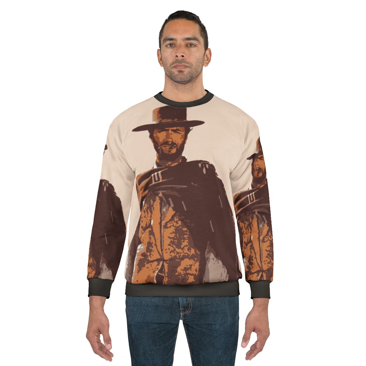 Clint Eastwood Sweatshirt, Iconic Actor Wearing Cowboy Hat