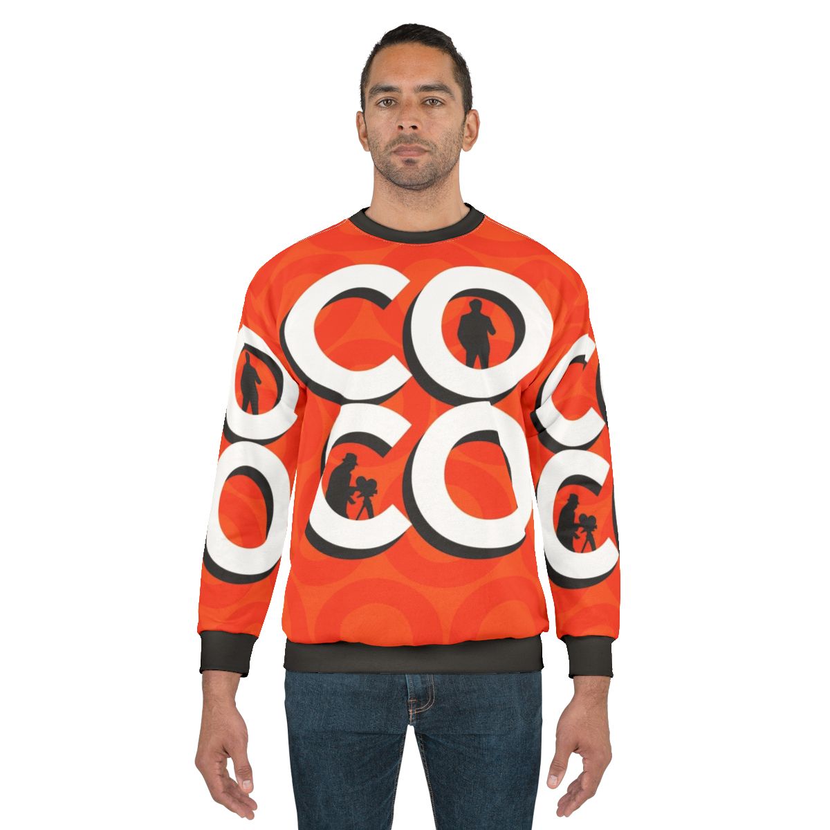 Coco Typography Silhouette Sweatshirt featuring Conan O'Brien's iconic design