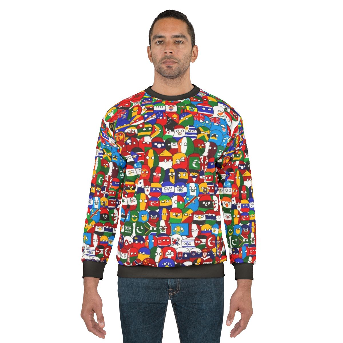 Countryball sweatshirt featuring a globe design
