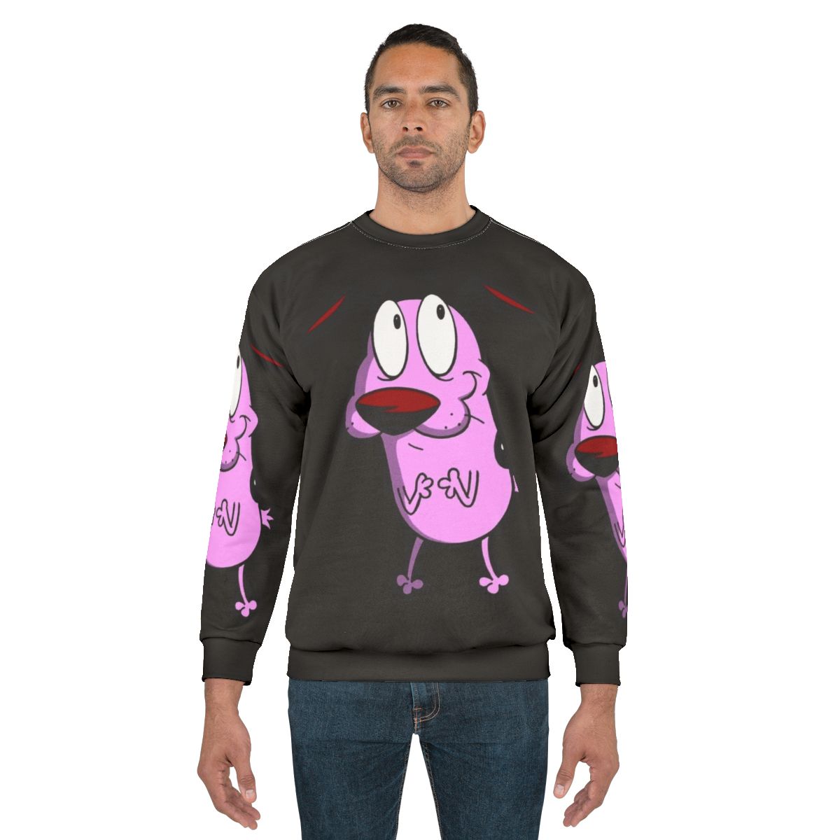 Courage the Cowardly Dog Sweatshirt with Anthropomorphic Dog
