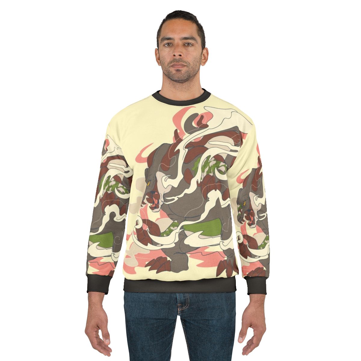 Crocarnage - Fierce crocodile monster graphic sweatshirt