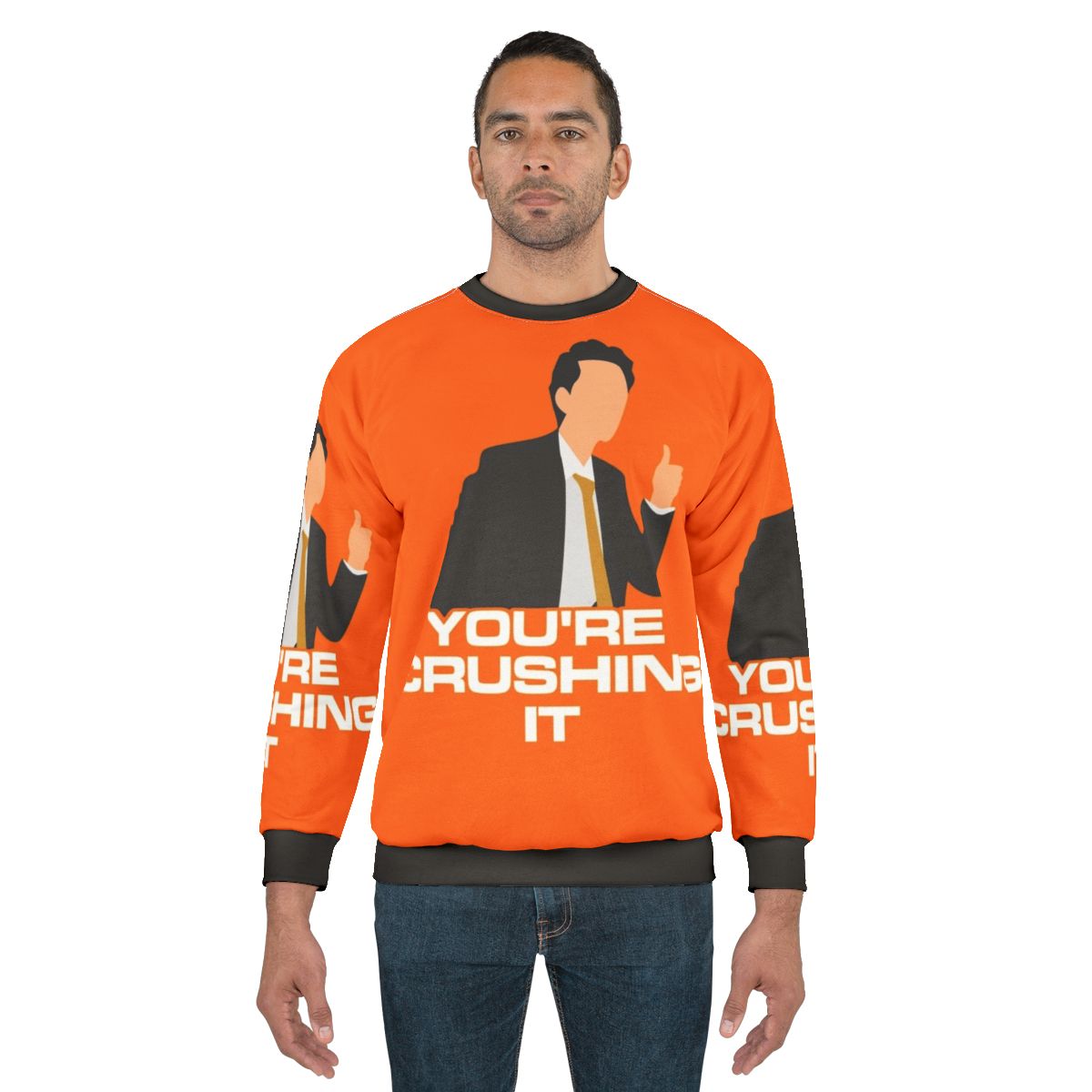 Crushing It Space Force Netflix Sweatshirt featuring characters from the Netflix comedy series