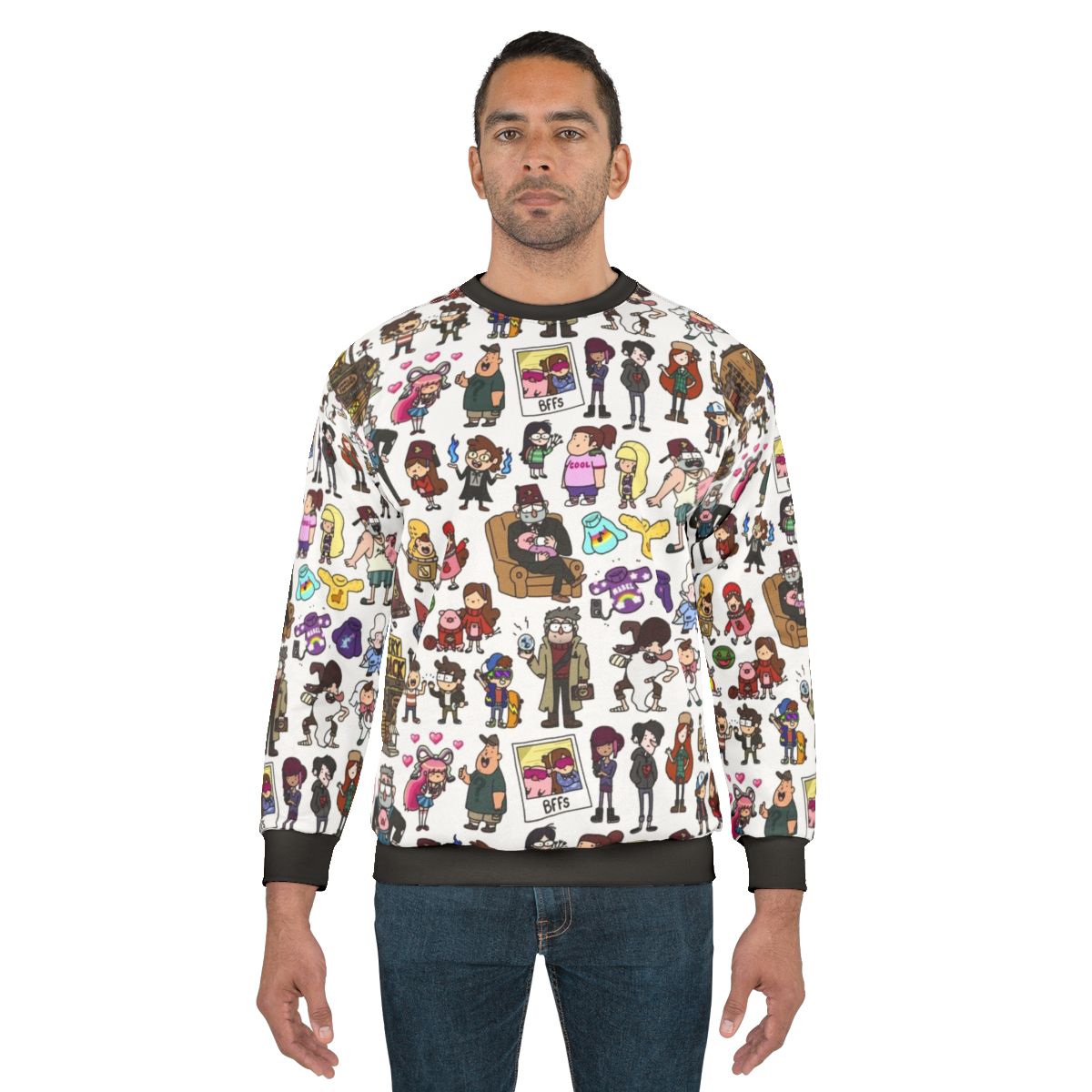 Gravity Falls Doodle Mystery Twins Cozy Sweatshirt