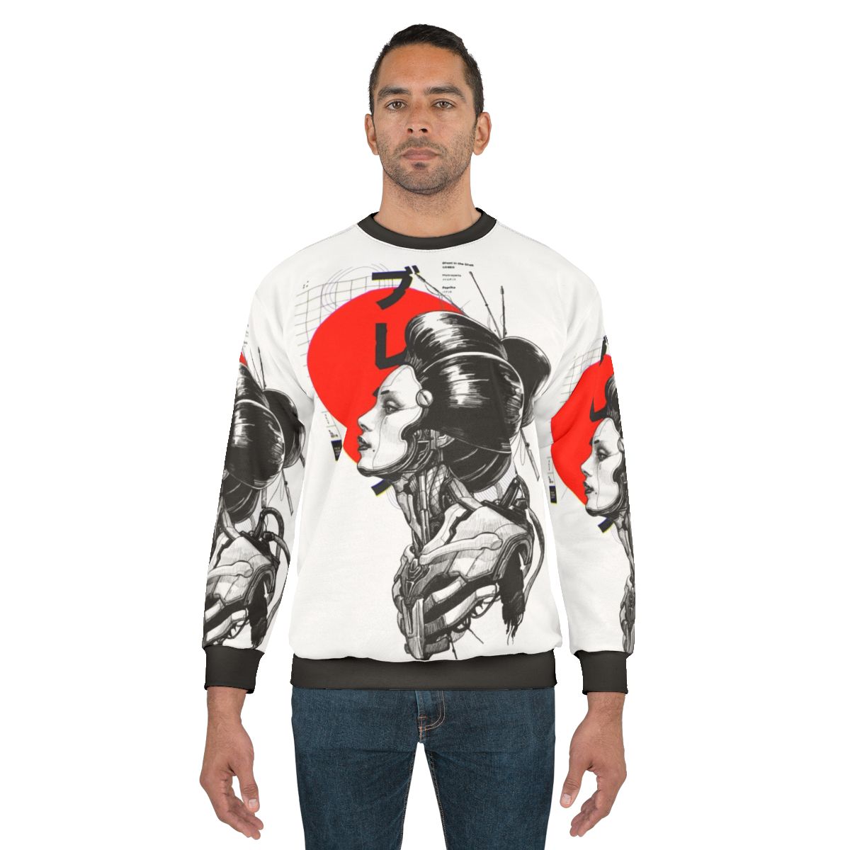 Cyberpunk vaporwave Japanese inspired sweatshirt design