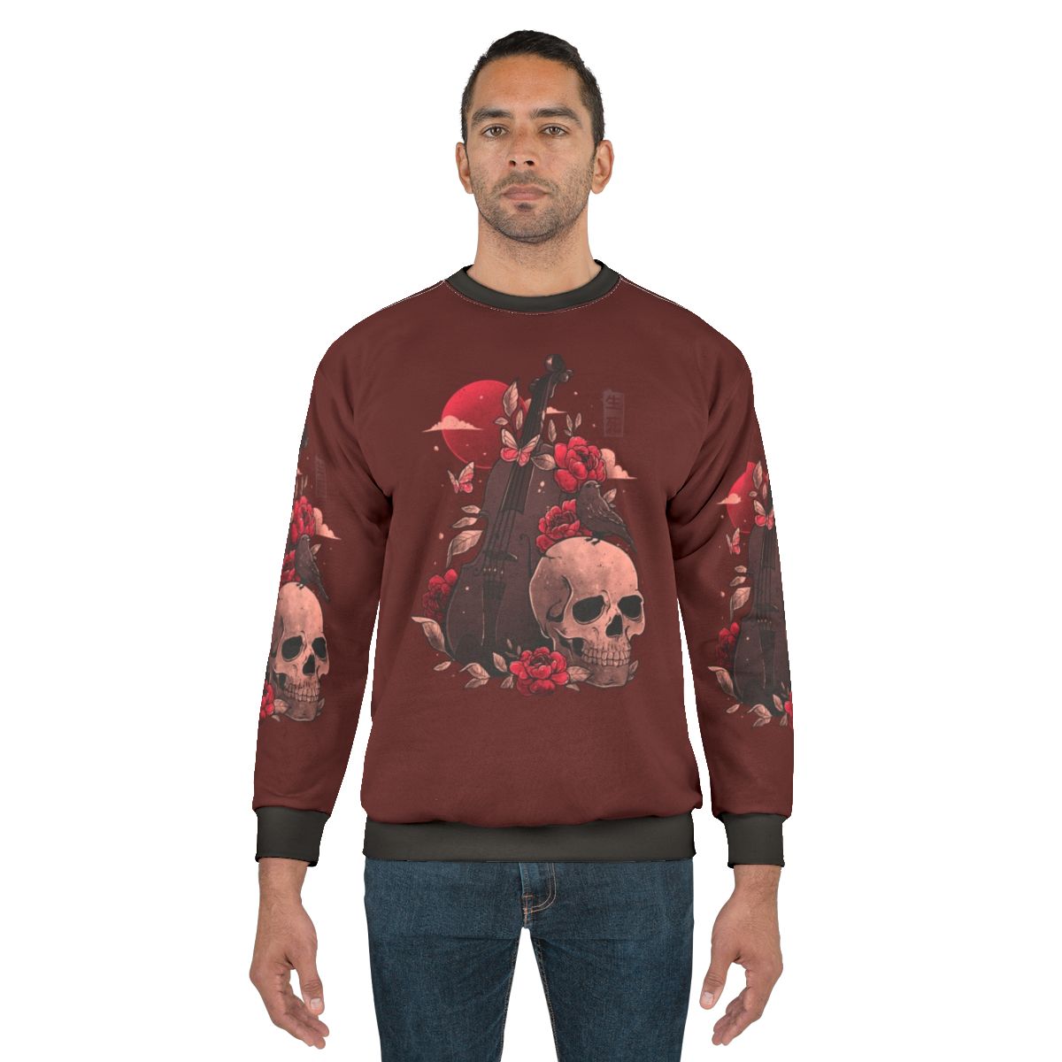 Death and Music Cello Skull Sweatshirt
