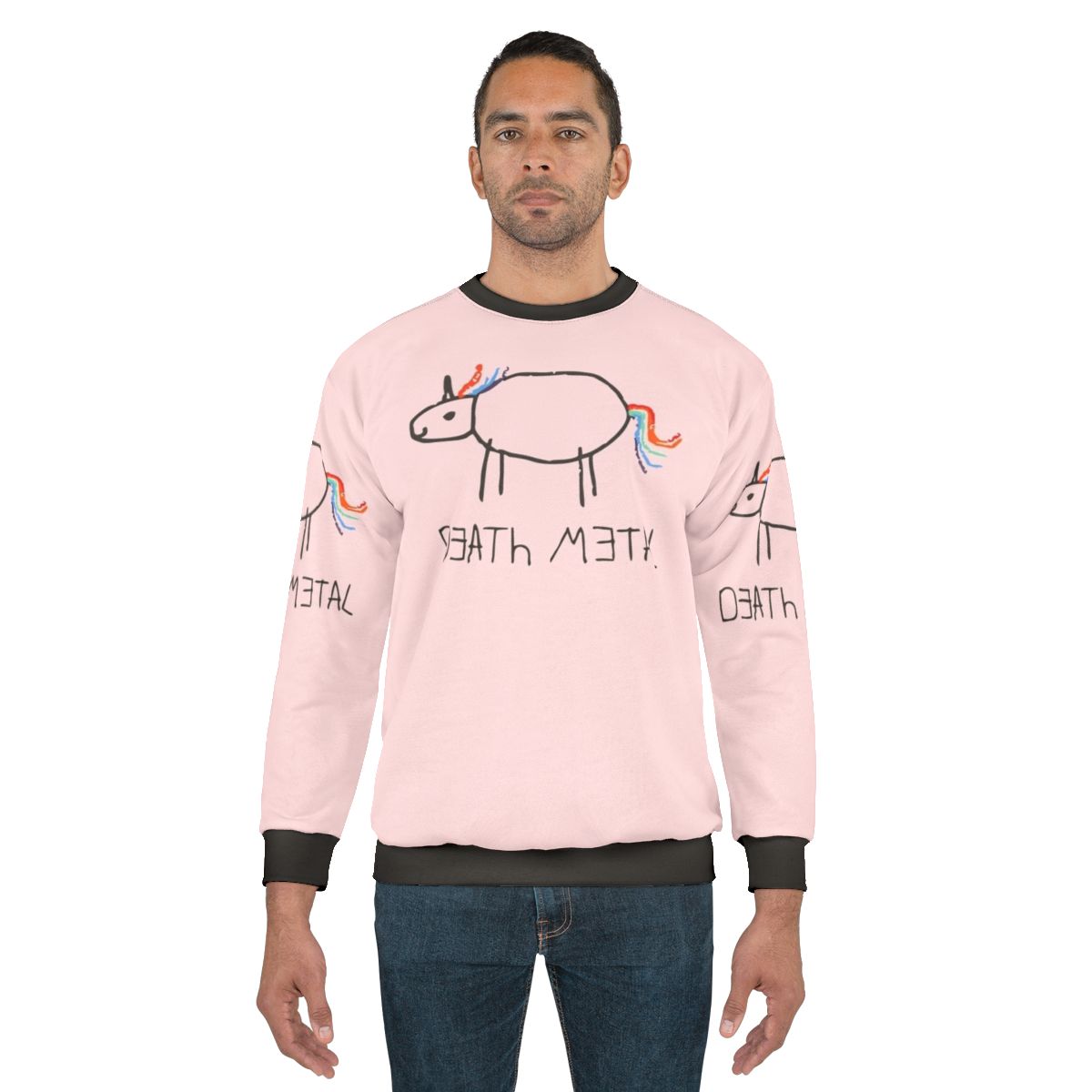 Death Metal Unicorn Crayon Sweatshirt