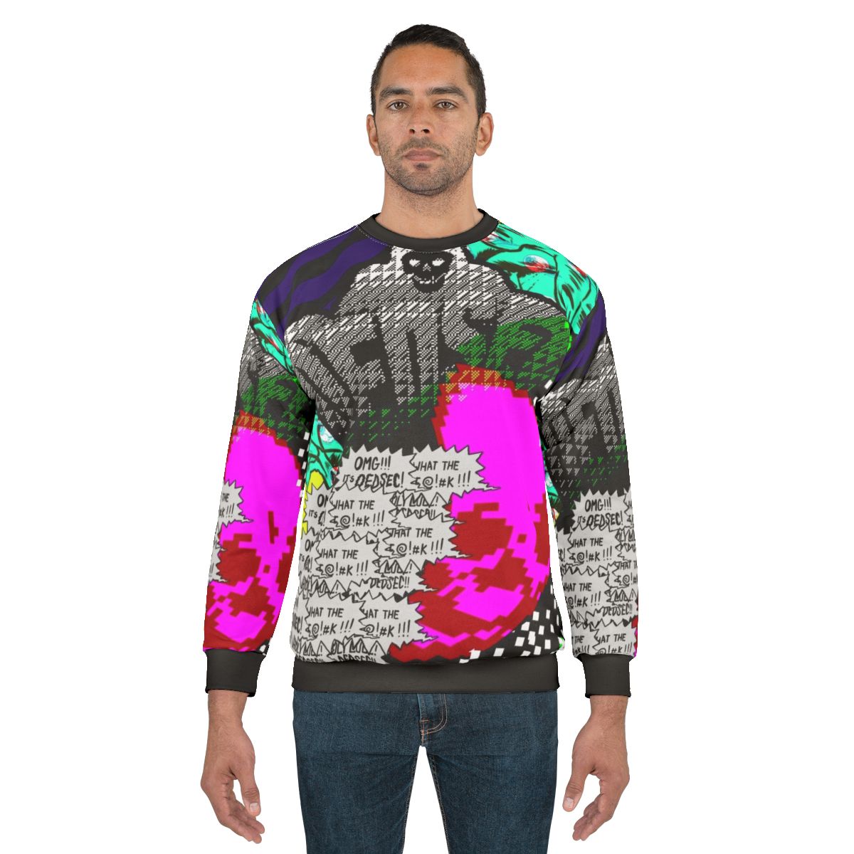 Dedsec hacker sweatshirt with game characters