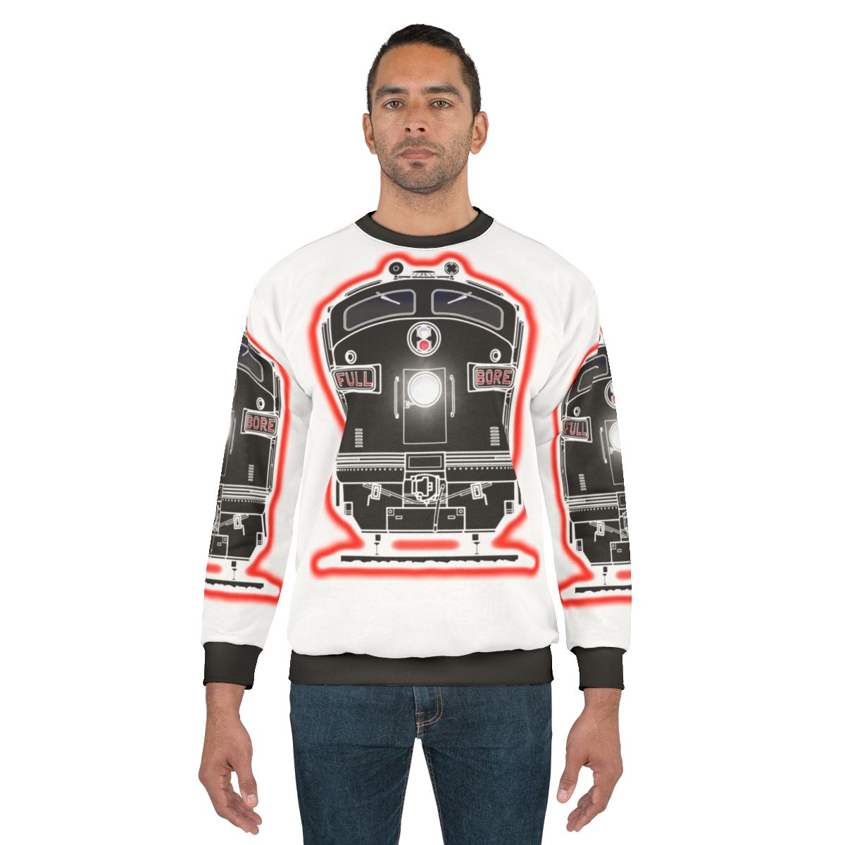 Diesel locomotive sweatshirt for railroad and train enthusiasts