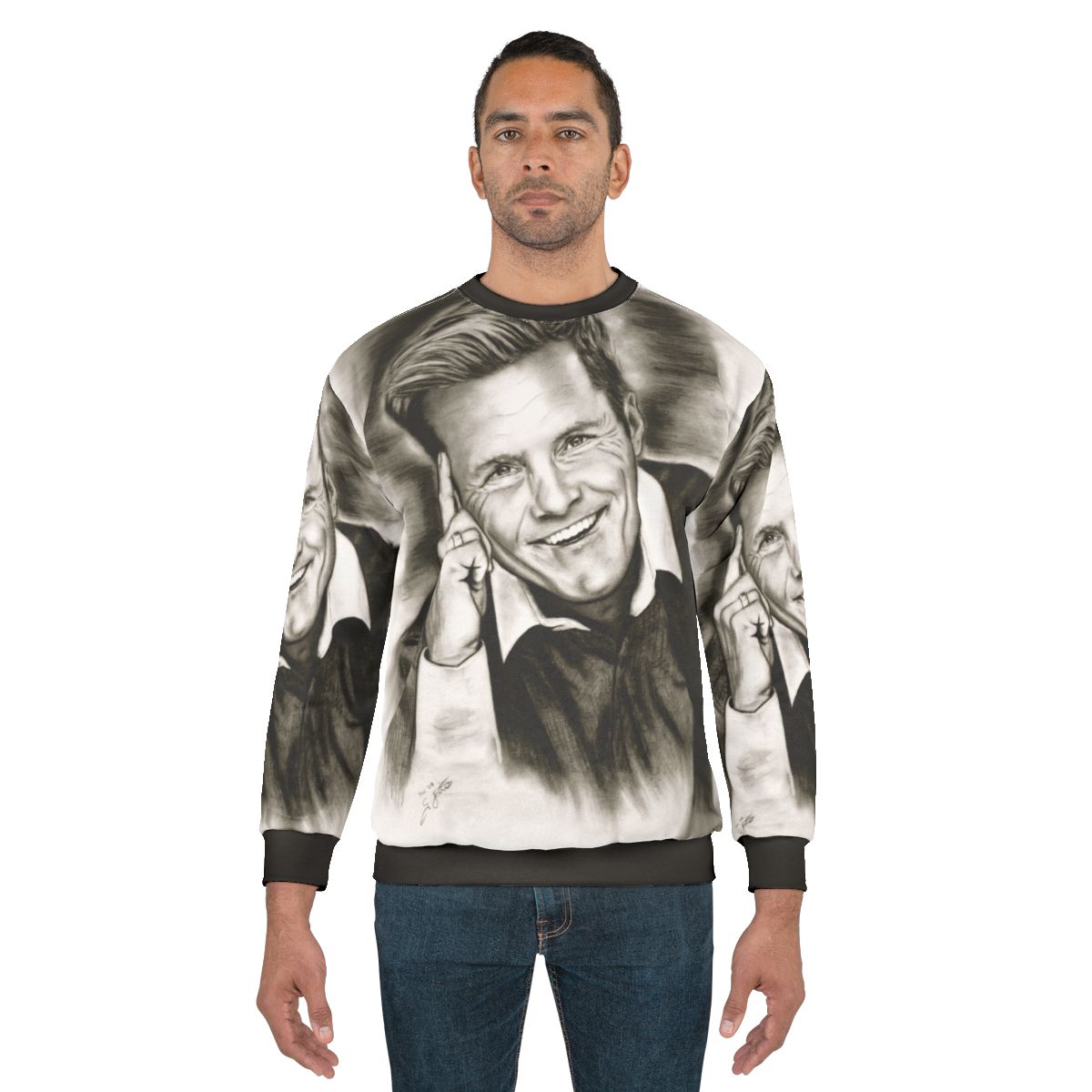 Dieter Bohlen Black and White Charcoal Sweatshirt