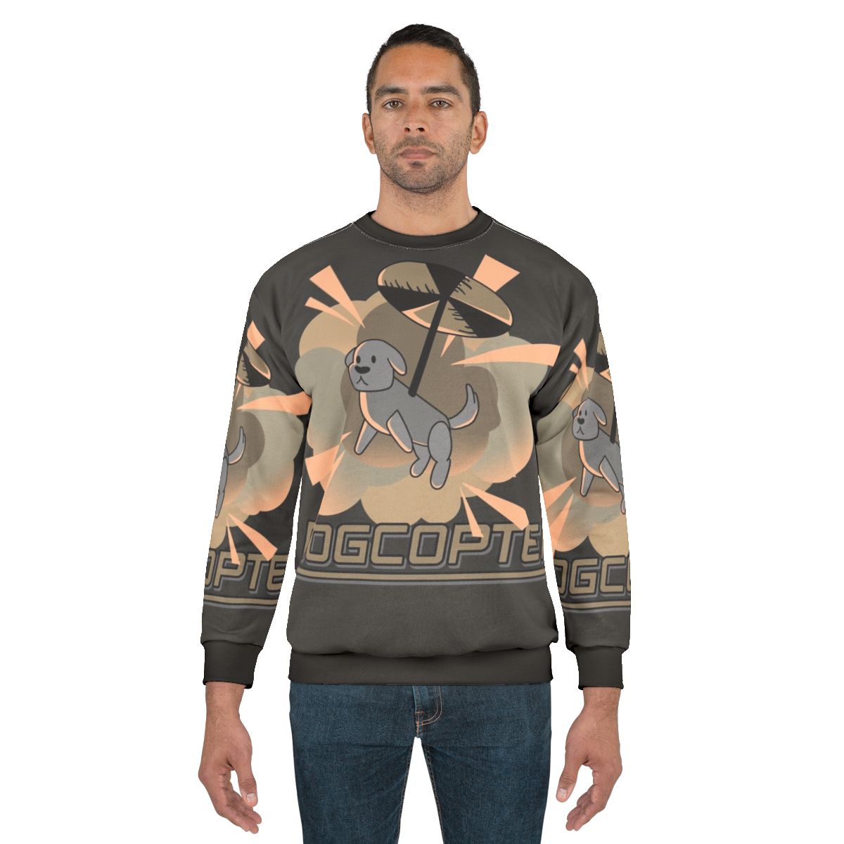 Dogcopter cartoon dog sweatshirt