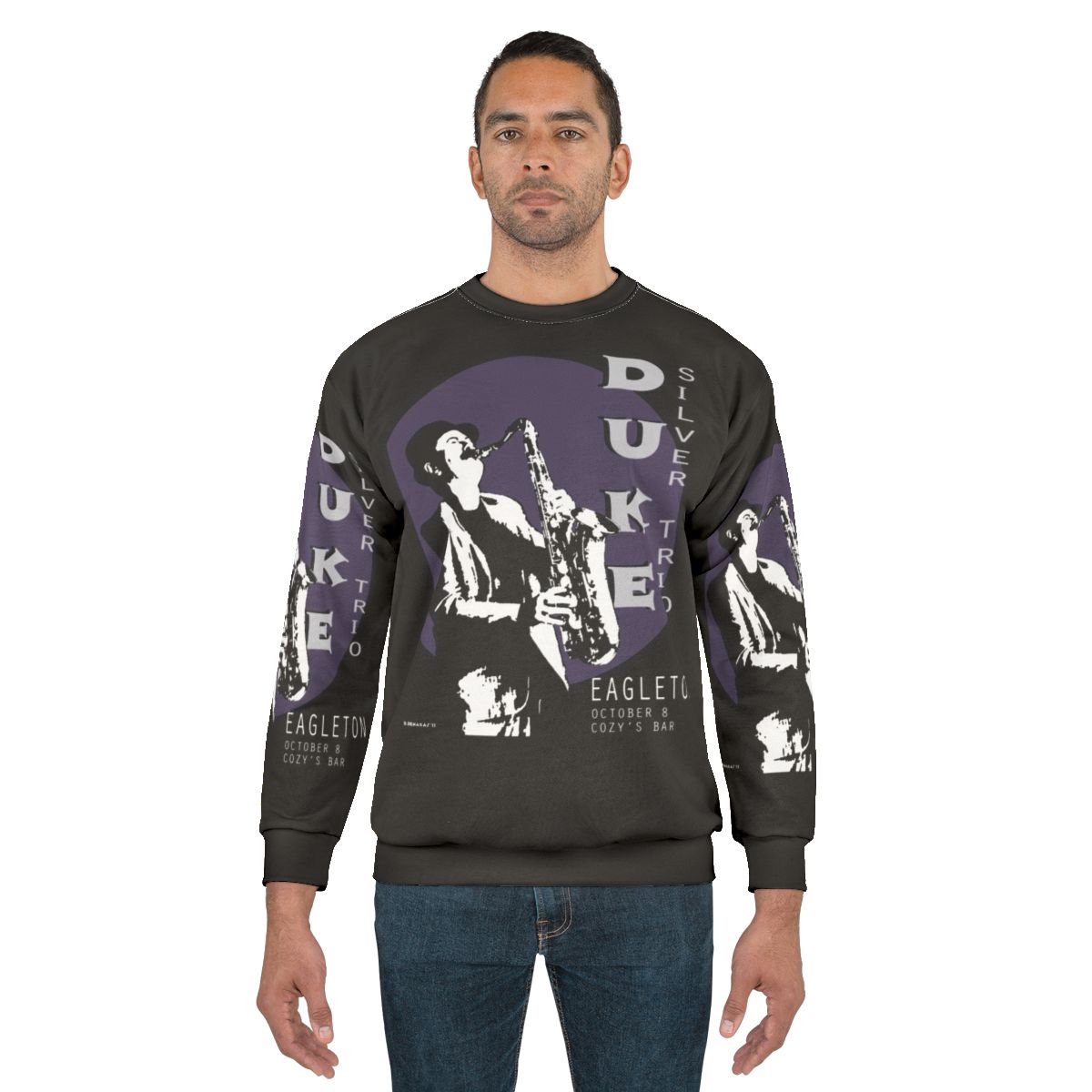 Duke Silver Live in Concert Sweatshirt featuring Ron Swanson from Parks and Recreation