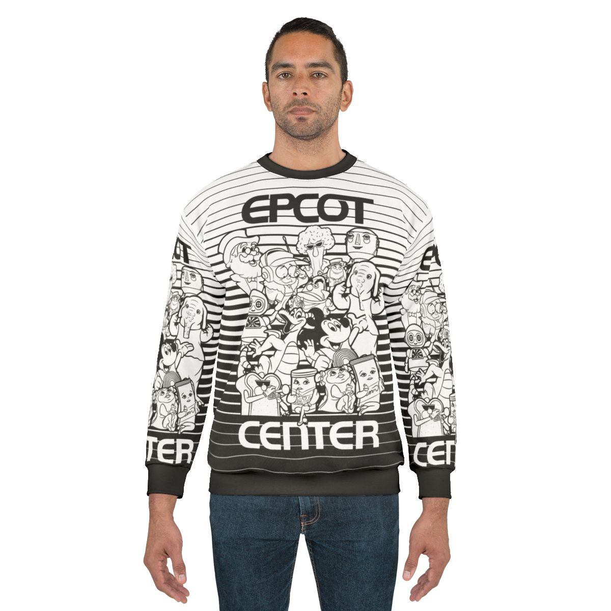 Epcot Center Sweatshirt featuring classic Disney attractions